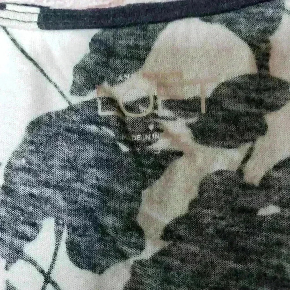 LOFT women's black and white tank top blouse size small - Picture 6 of 7